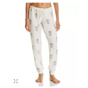 PJ Salvage jogger-style  Heart eye skull print Pajamas Pants Sz Small loungewear
